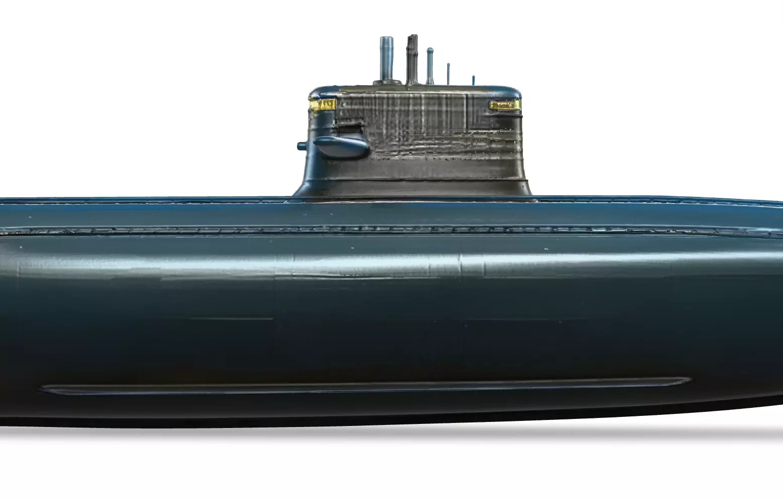 Realistic Modern Submarine Low-poly 3D model_6