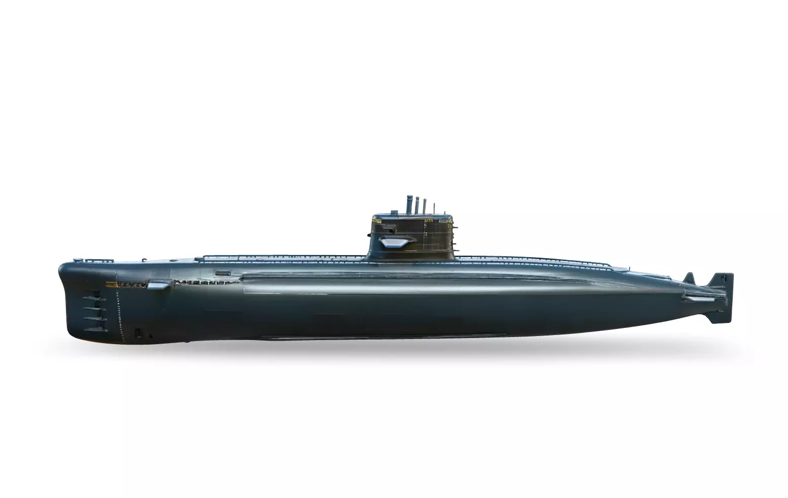 Realistic Modern Submarine Low-poly 3D model_9