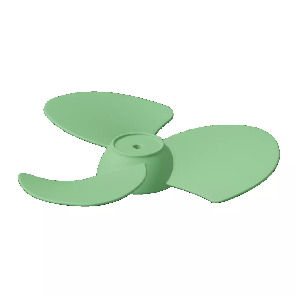 Plastic Fan Blade Toy 3D model_3