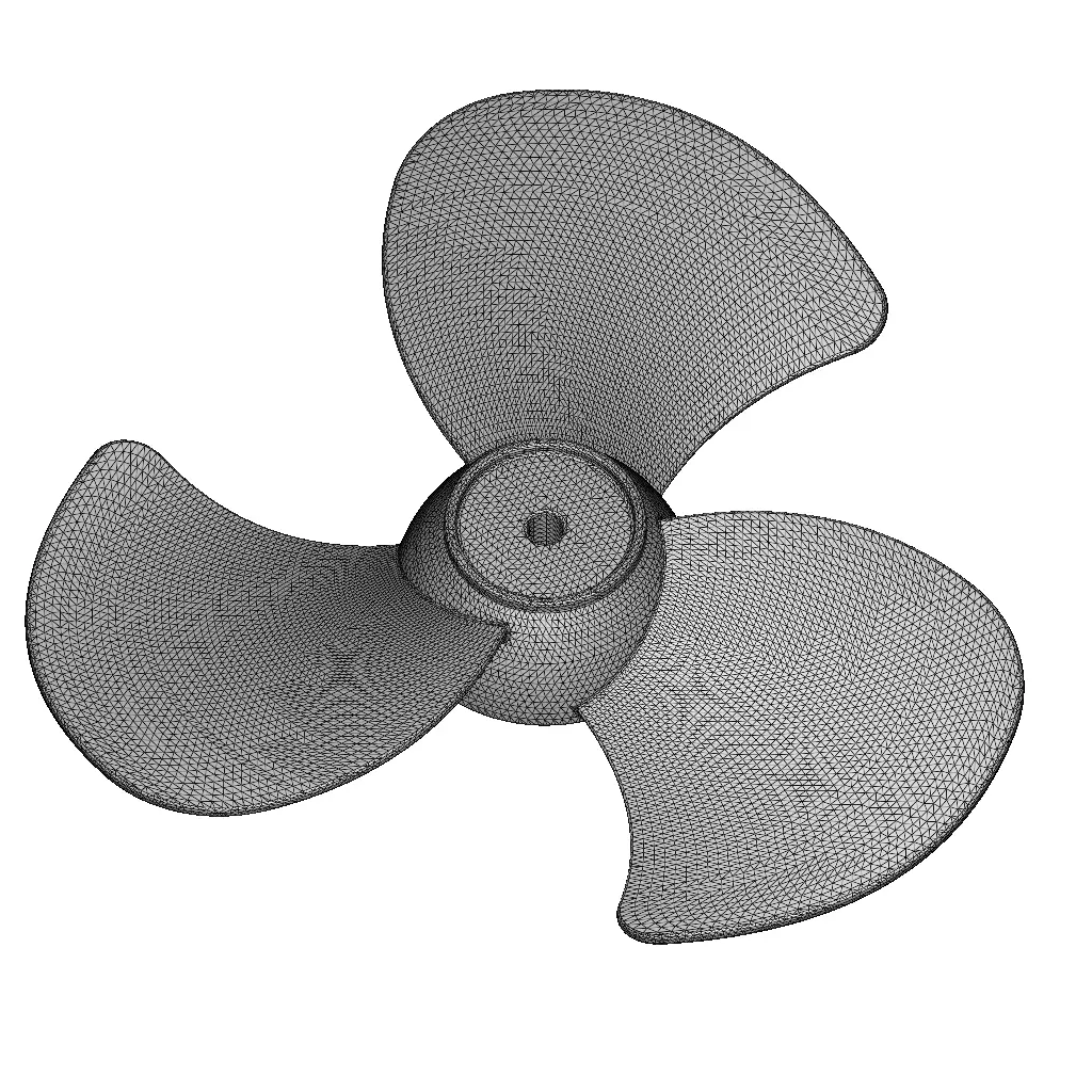 Plastic Fan Blade Toy 3D model_4