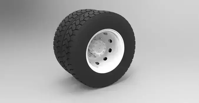 Rear wheel from truck