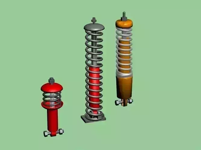shock absorbers 3D model