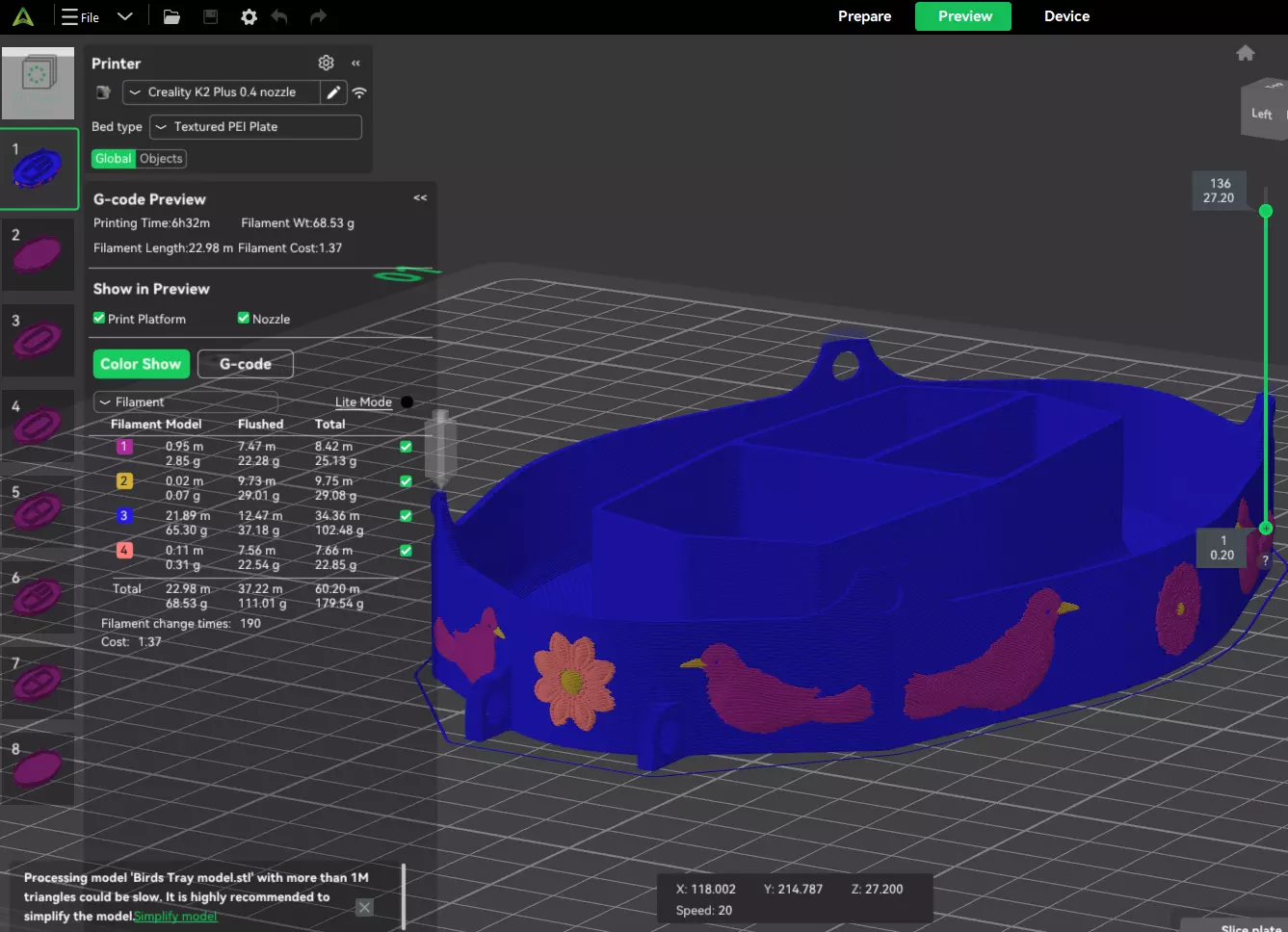 Ant Proof Outdoor Bird Squirrel Feeder aerodynamic 8models 3D print model_6