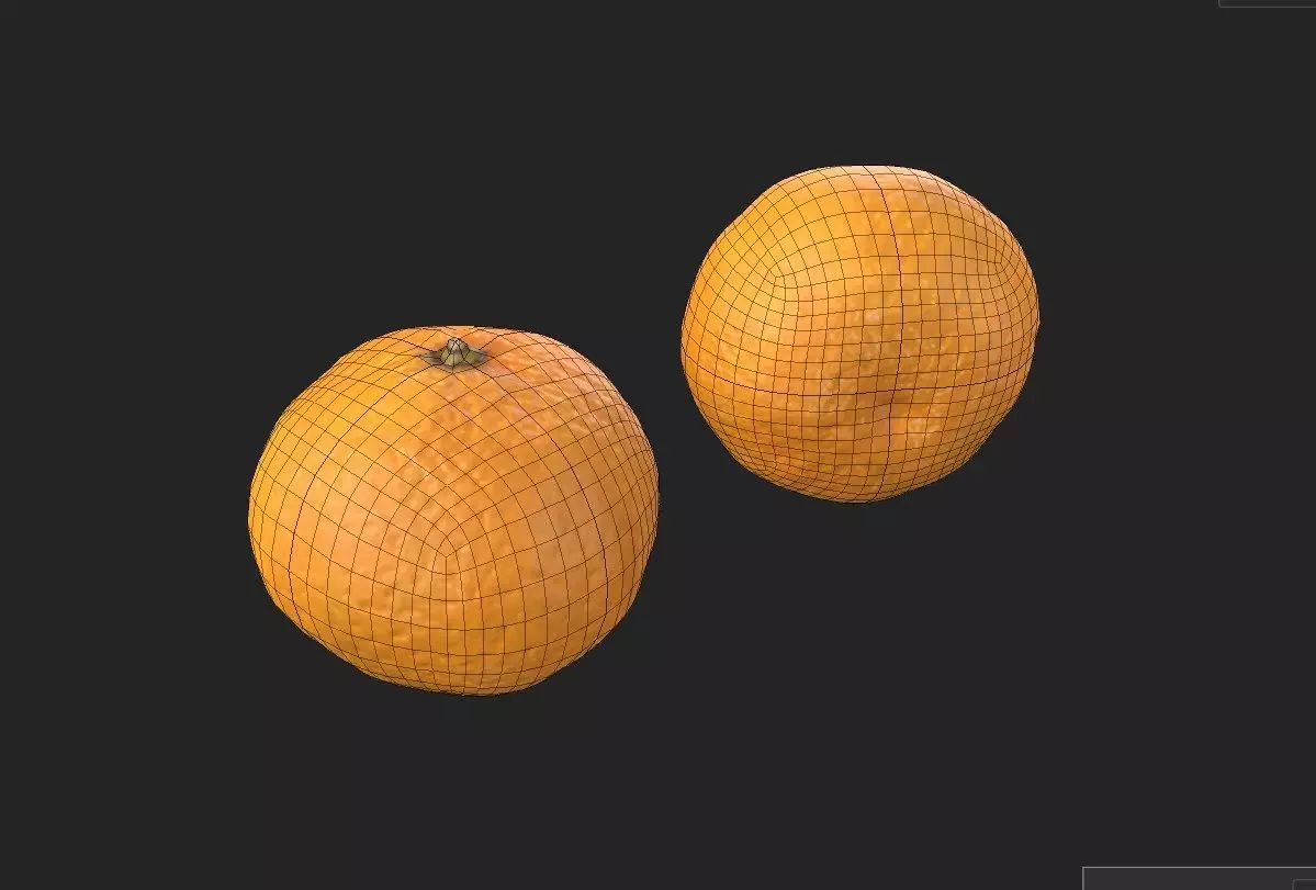 Tangerine M07 Low-poly 3D model_1