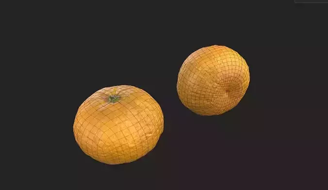 Tangerine M08 Low-poly 3D model 2