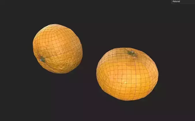 Tangerine M08 Low-poly 3D model 7