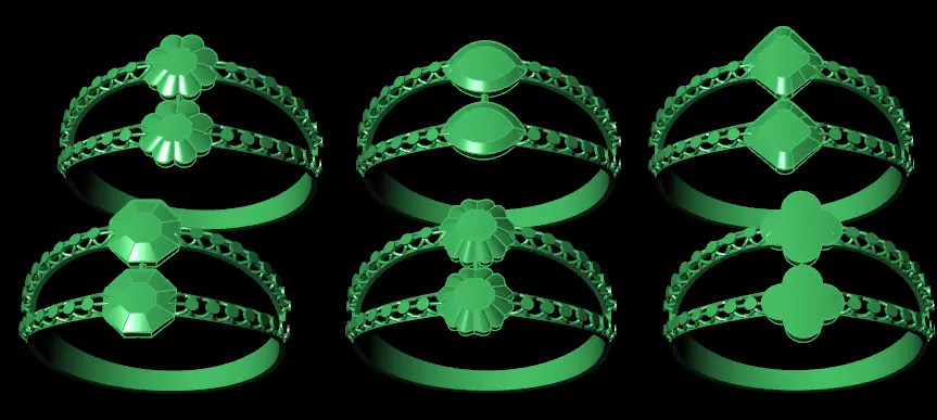 Rings 3D print model_2