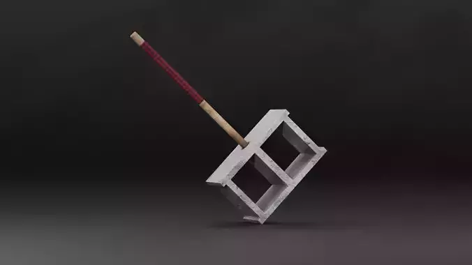 Low-Poly Stylized Hammer - Game Ready Asset