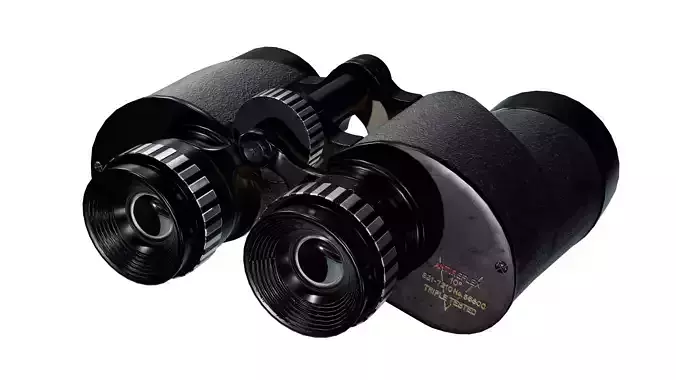 Premium Vintage Game-Ready Japanese Binoculars 3D Model