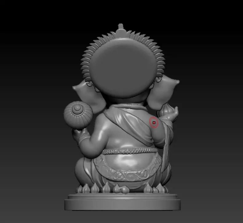 LORD GANESHA SITTING STATUE FOR 3D PRINTING 3D print model_2