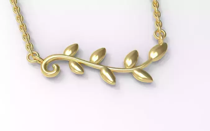  Olive leaf necklace