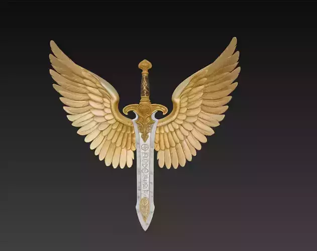 Heavenly Winged Sword - Sword of the Archangel 3D Model