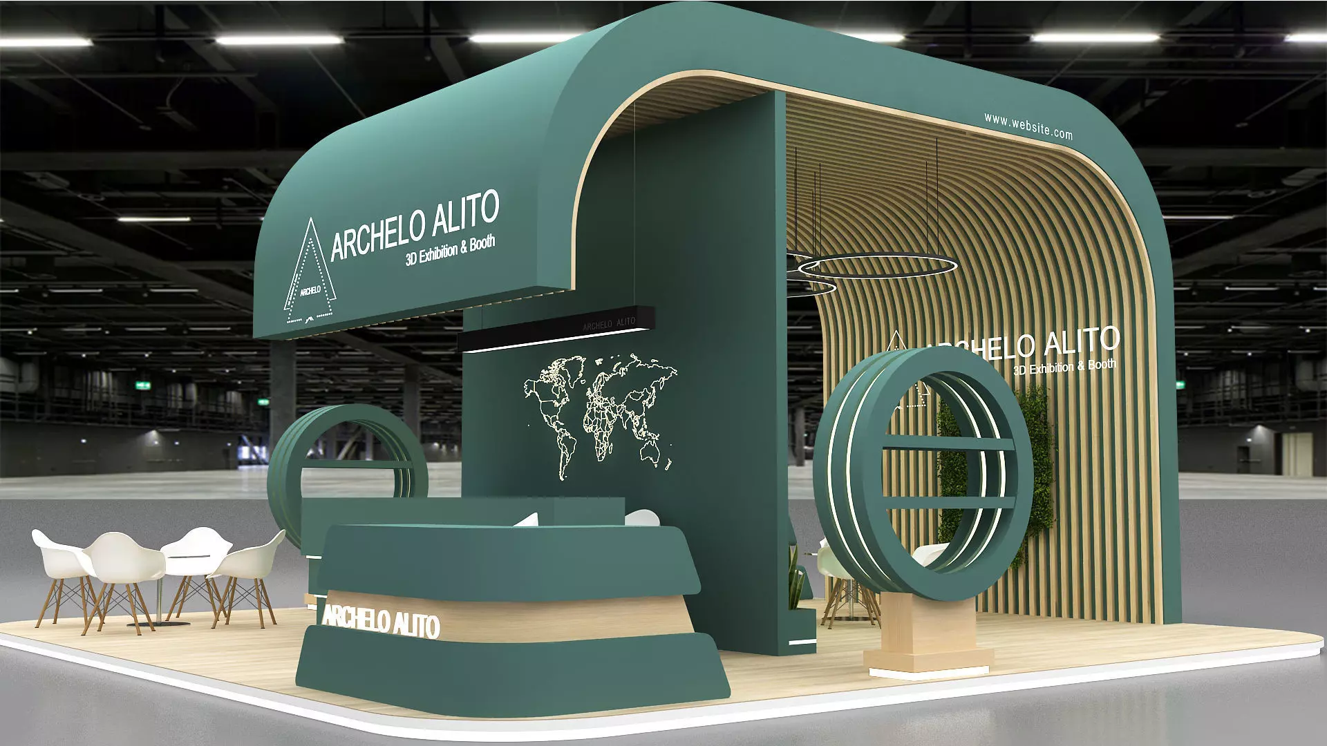 3d exhibition minimal 3D model