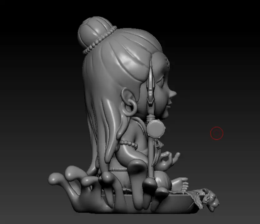 Baby Lord Shiva Sitting - CUTE MAHADEV 3D PRINTABLE MODEL 3D print model_3