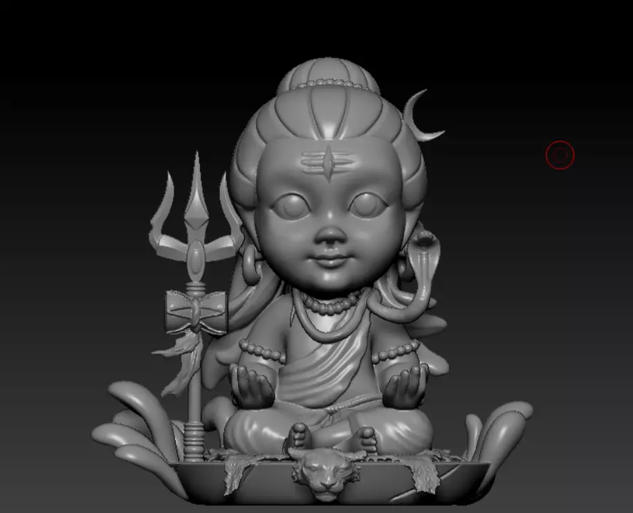 Baby Lord Shiva Sitting - CUTE MAHADEV 3D PRINTABLE MODEL 3D print model_0