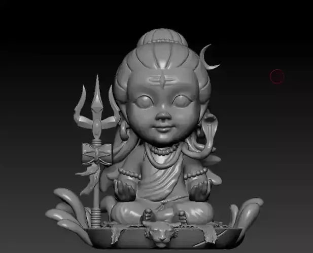 Baby Lord Shiva Sitting - CUTE MAHADEV 3D PRINTABLE MODEL