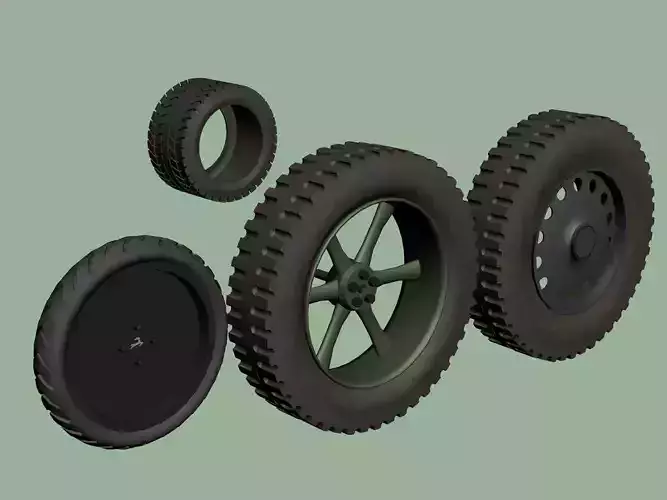 WWII Truck wheels and tyres