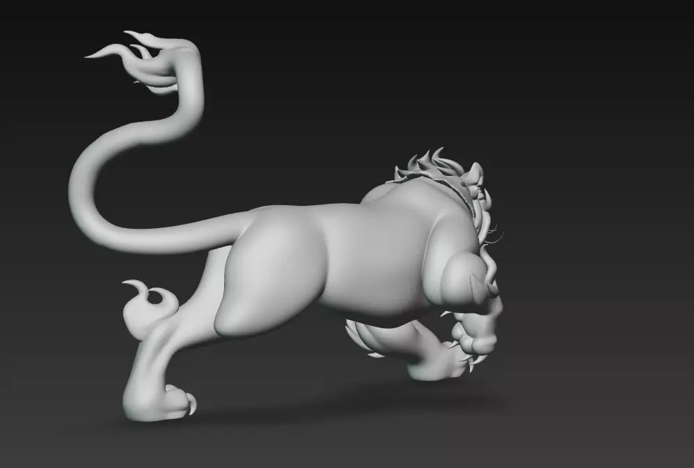 White Tiger Guardian - Celestial Protector 3D Model 3D print model_8