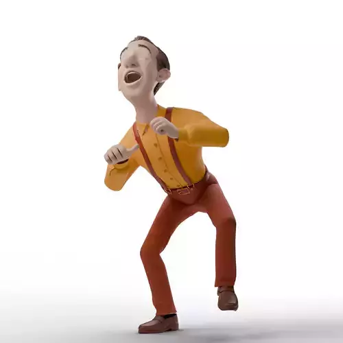 Fully rigged stylized 3d man character with textures