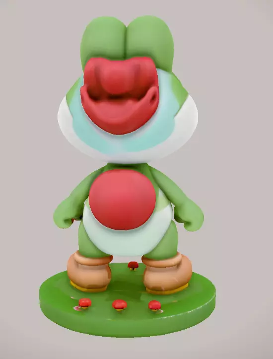 Yoshi Realistic 3D model of the famous character Mario 3D print model_3