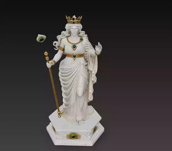 Divine Monarch - Regal Mythic Goddess Statue 3D Model