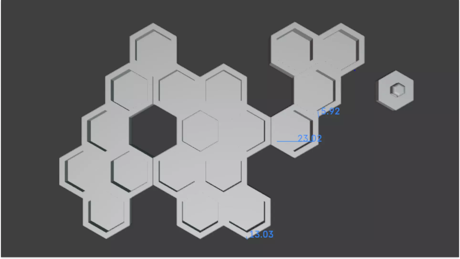 Honeycomb Wall Key Holder 3D print model_2
