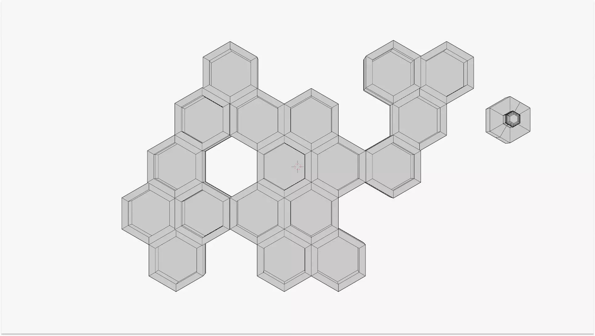 Honeycomb Wall Key Holder 3D print model_8