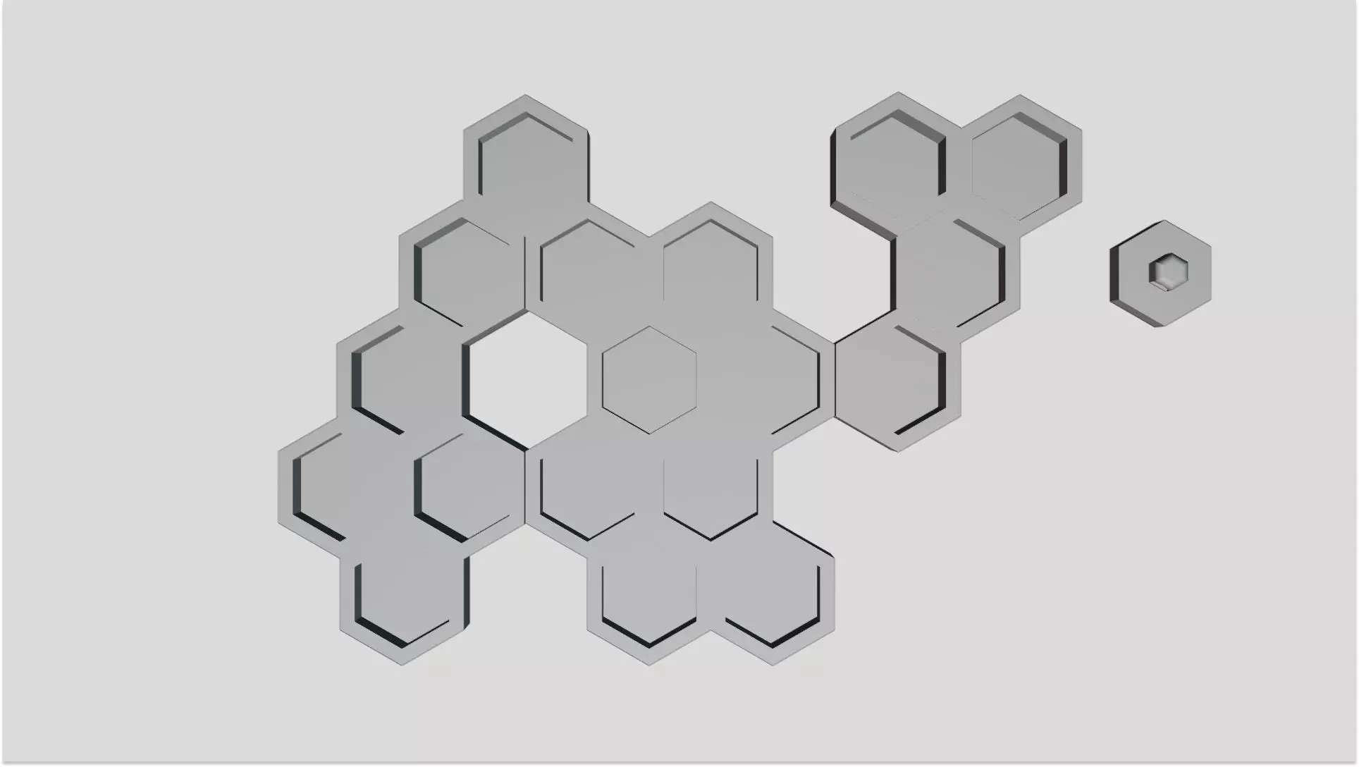 Honeycomb Wall Key Holder 3D print model_3