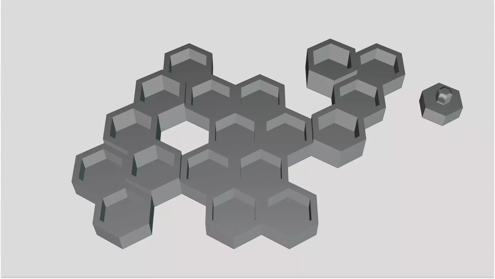 Honeycomb Wall Key Holder 3D print model_5