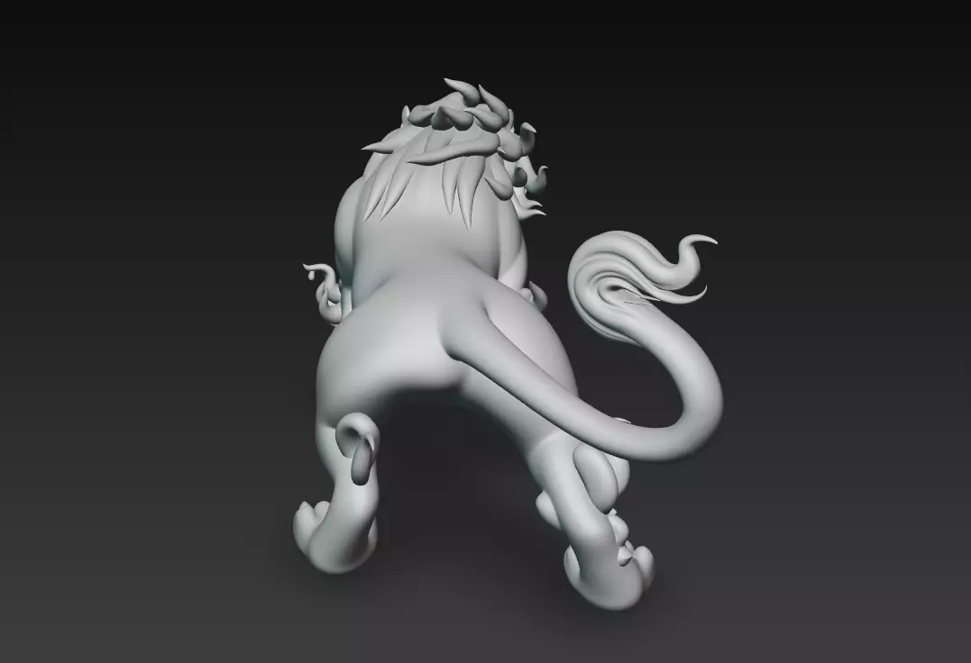 White Tiger Guardian - Celestial Spirit Beast 3D Model 3D print model_1