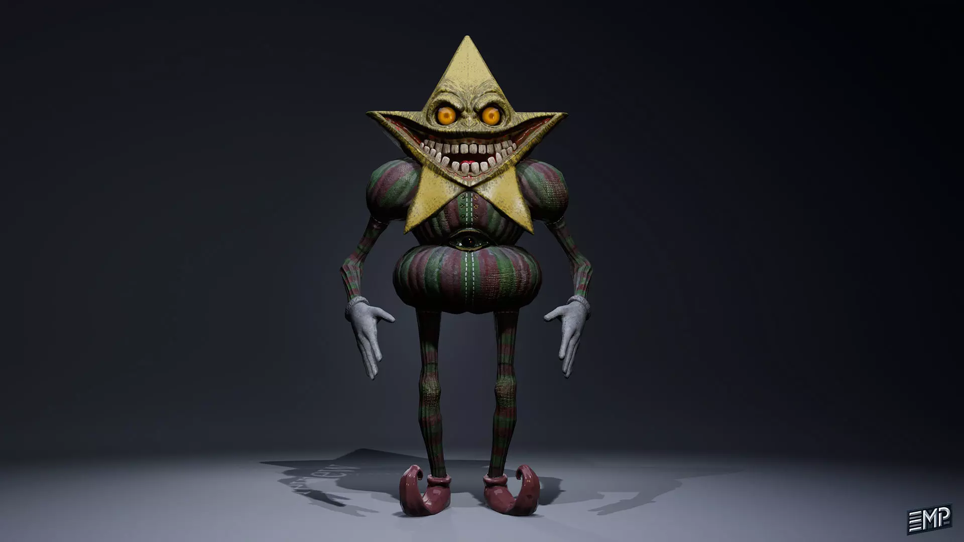 Scary Animatronic game character for Horror games Low-poly 3D model_5