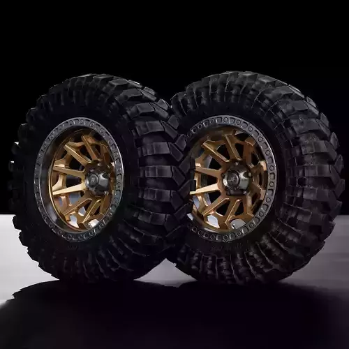 Off Road wheel and tire 01 Unreal  Unity  PRB 4k 