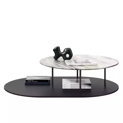 Staker Oval Coffee Table by Ditre Italia