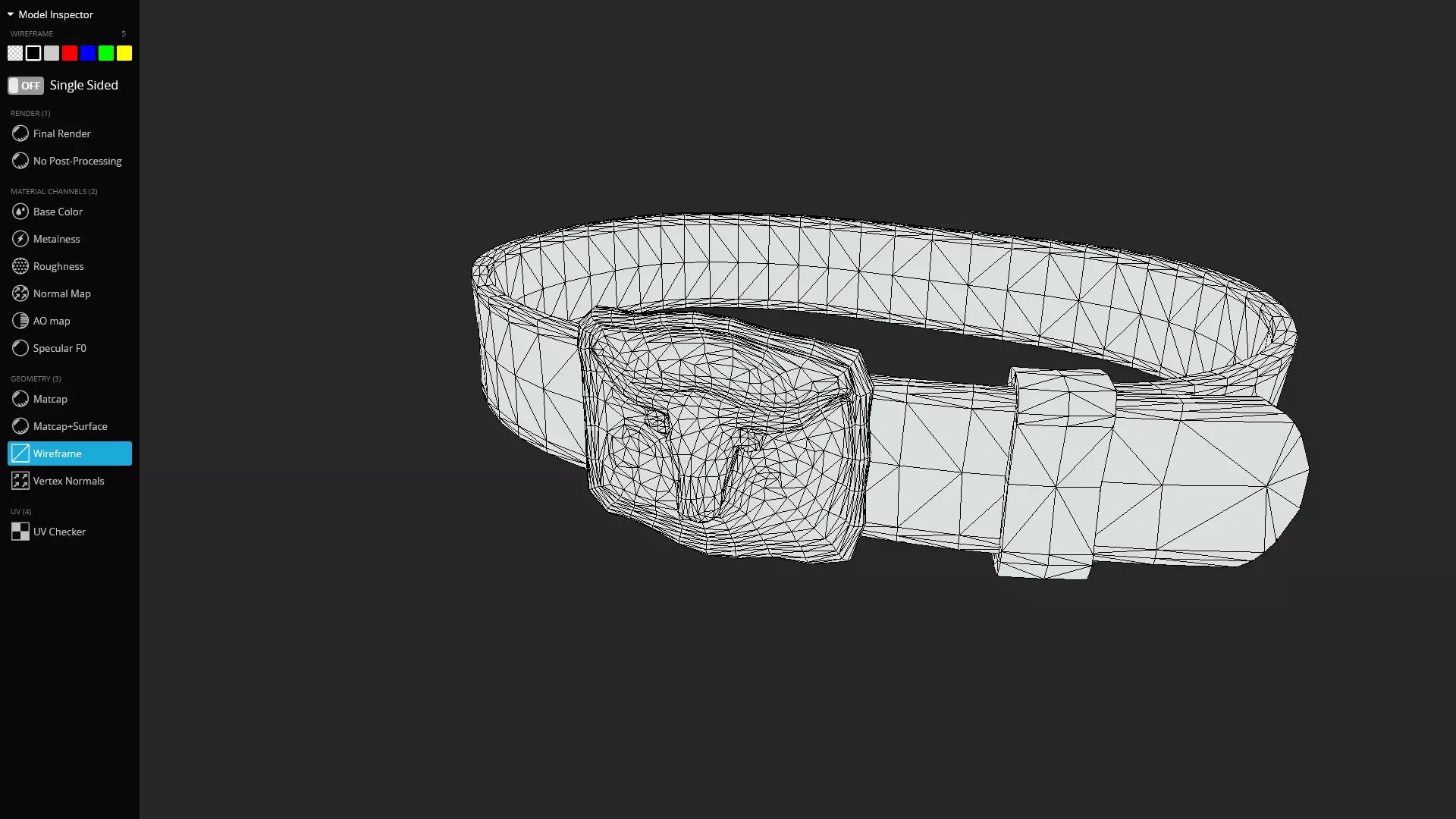 Western Leather Belt with Longhorn Buckle Game-Ready 3D Model Low-poly 3D model_14