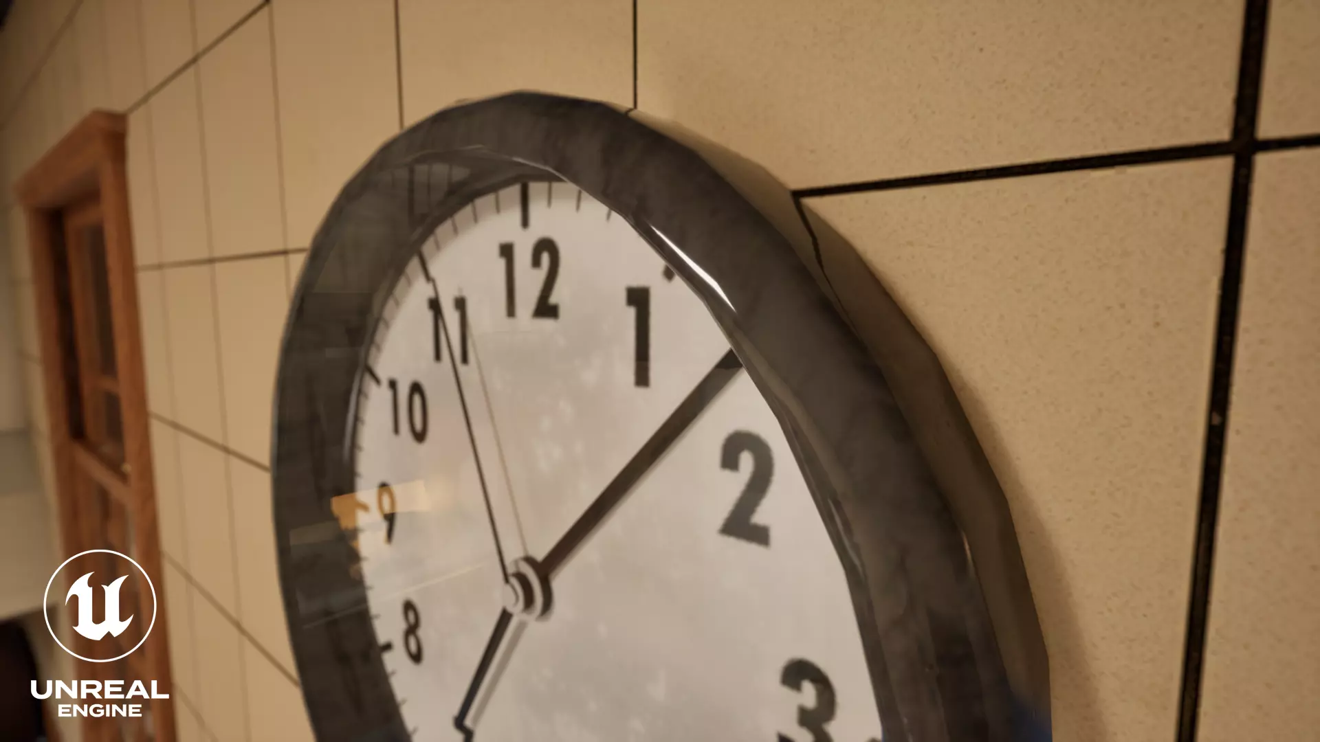 Wall Clock Low-poly 3D model_11