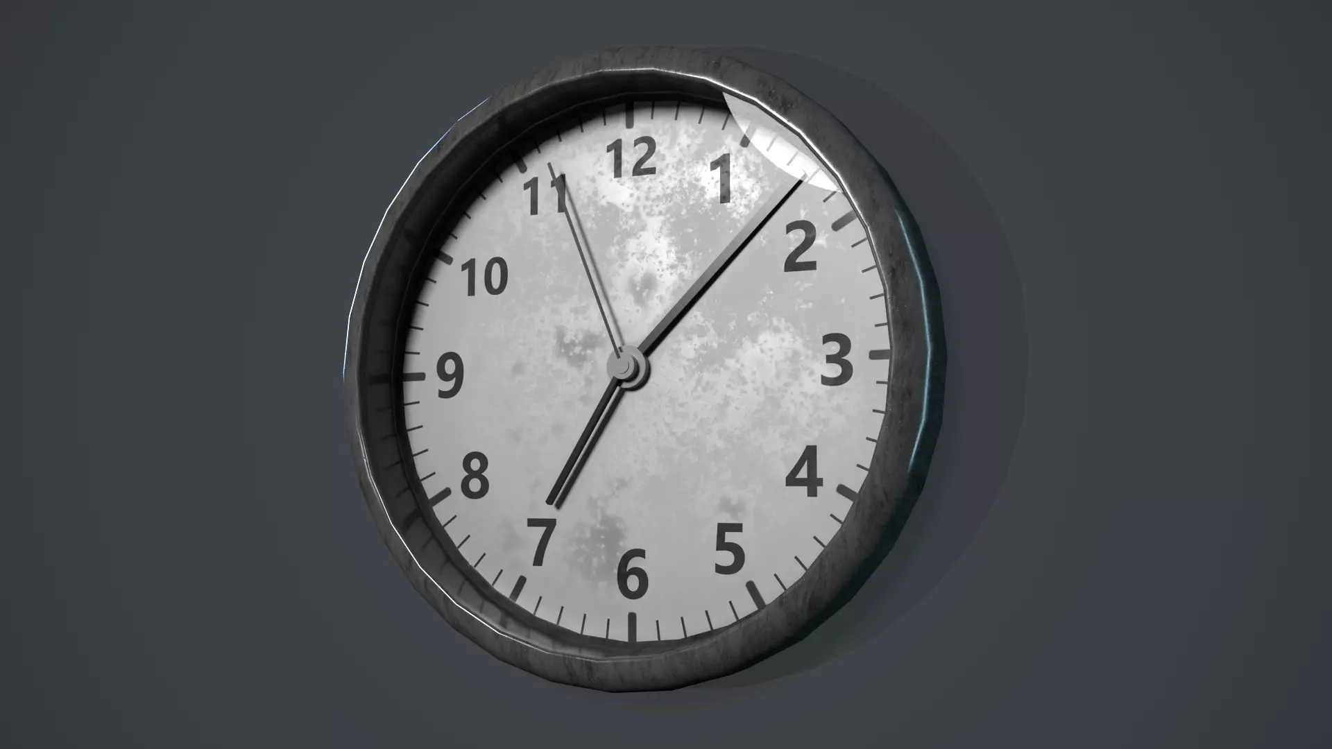 Wall Clock Low-poly 3D model_2
