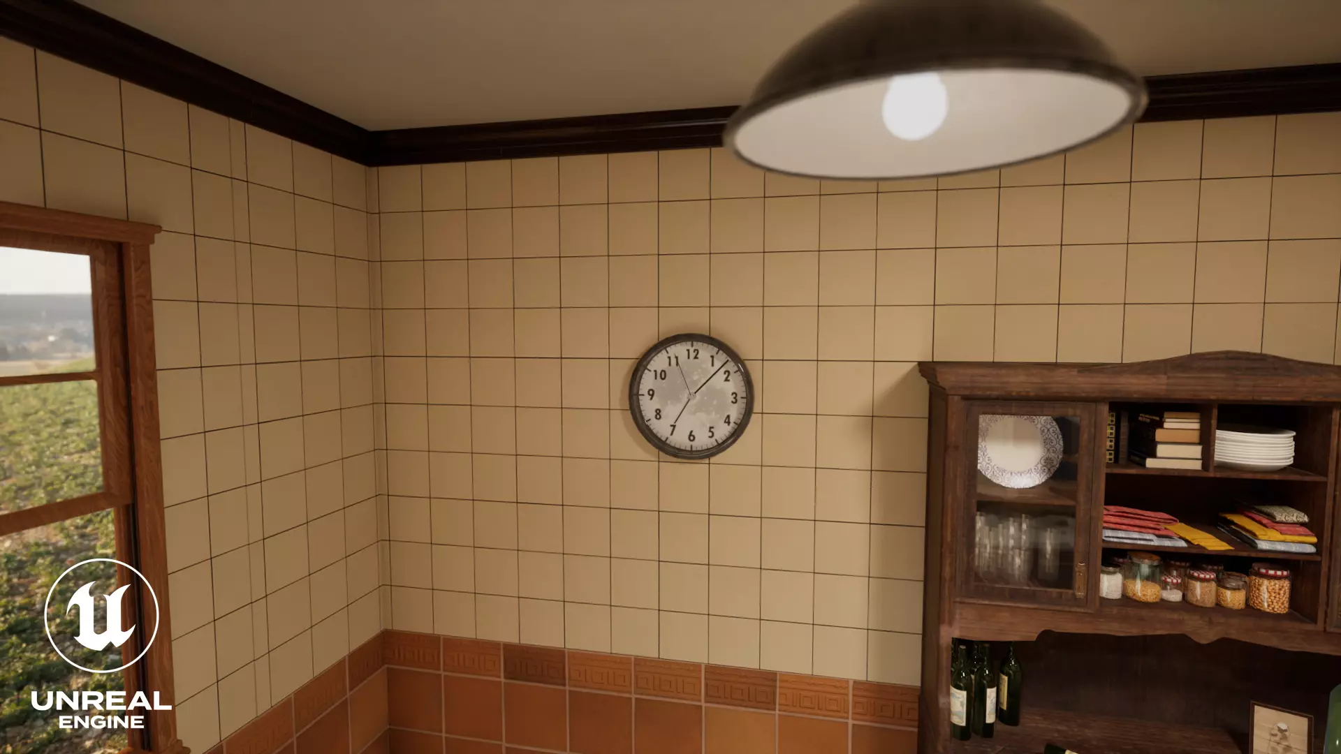 Wall Clock Low-poly 3D model_14