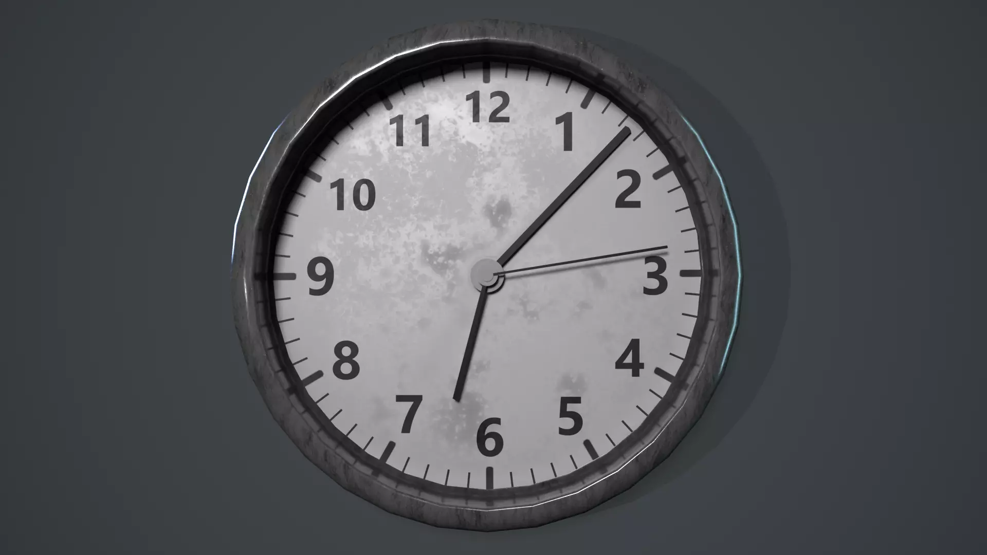 Wall Clock Low-poly 3D model_4