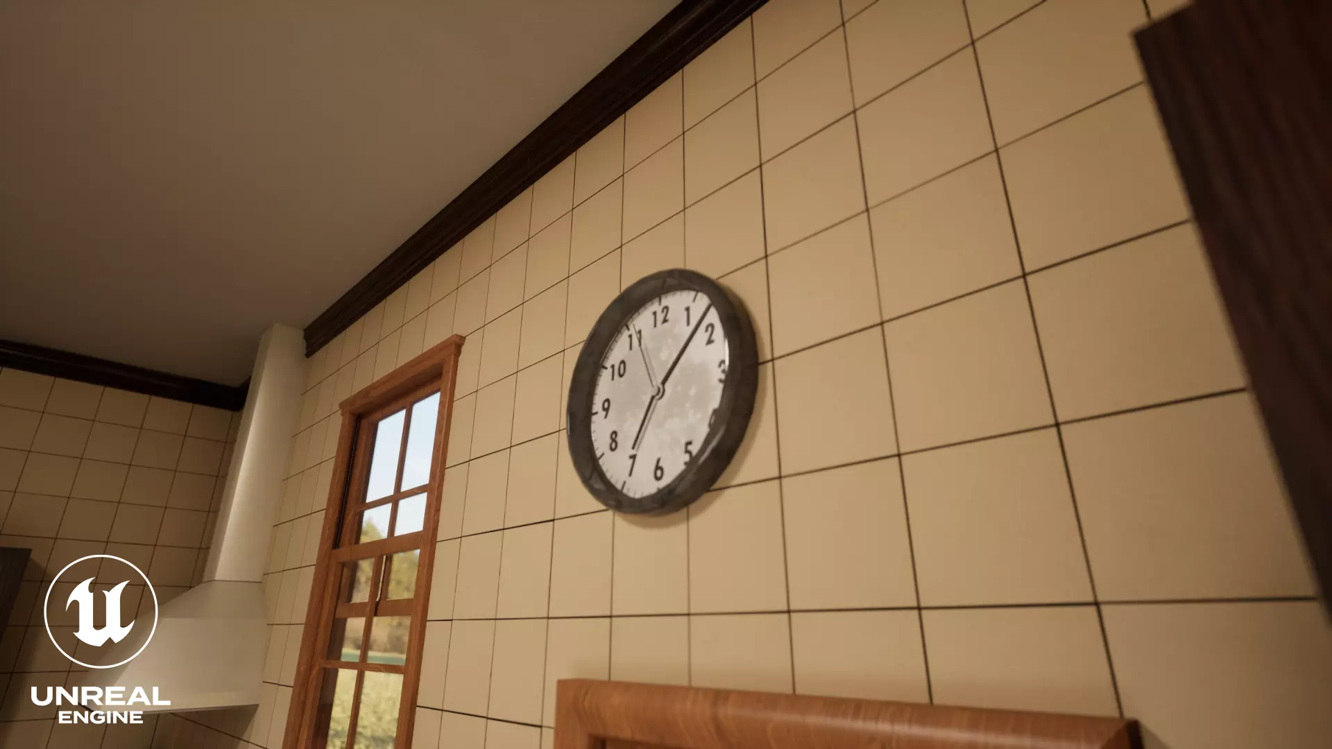 Wall Clock Low-poly 3D model_10