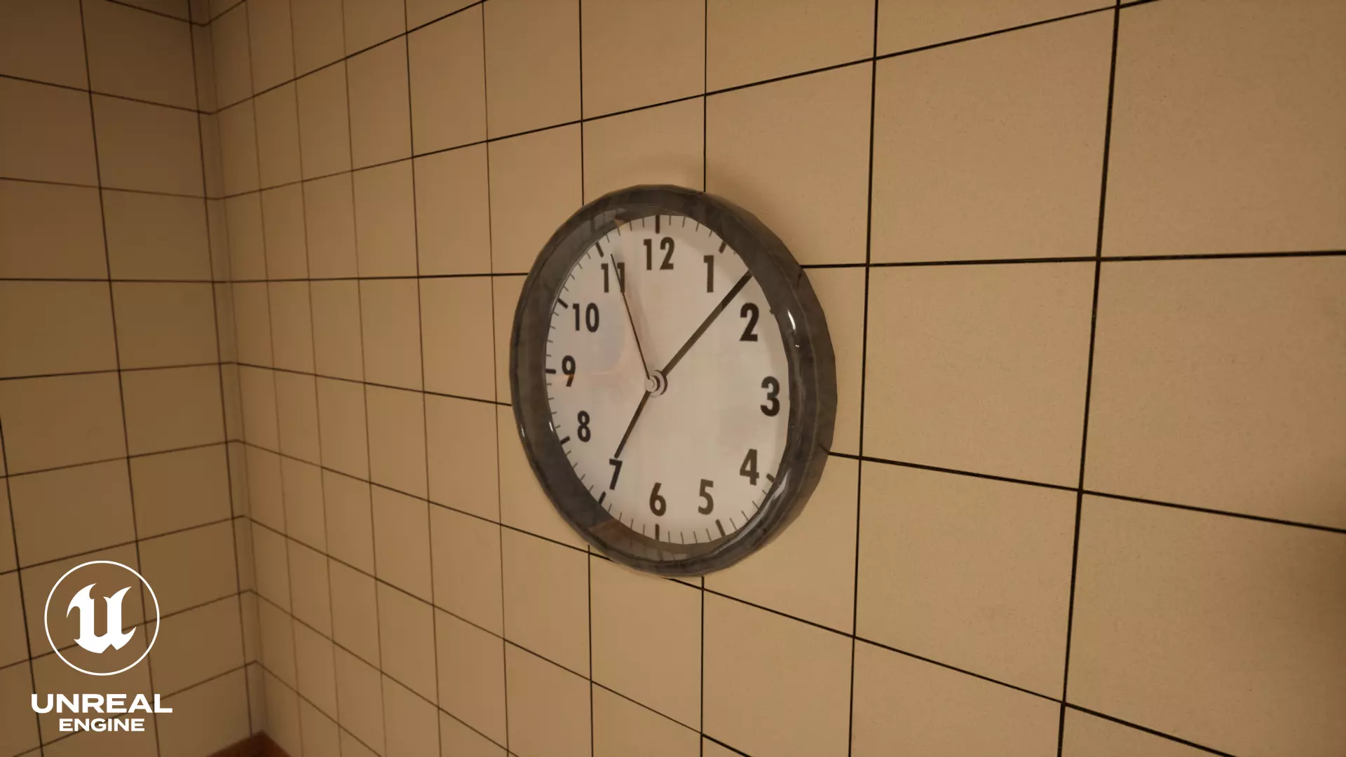 Wall Clock Low-poly 3D model_16