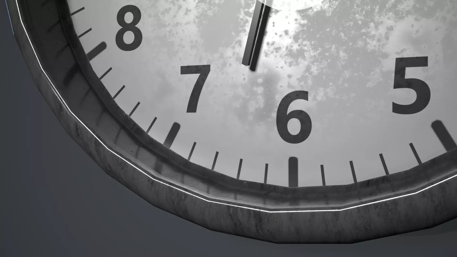 Wall Clock Low-poly 3D model_5