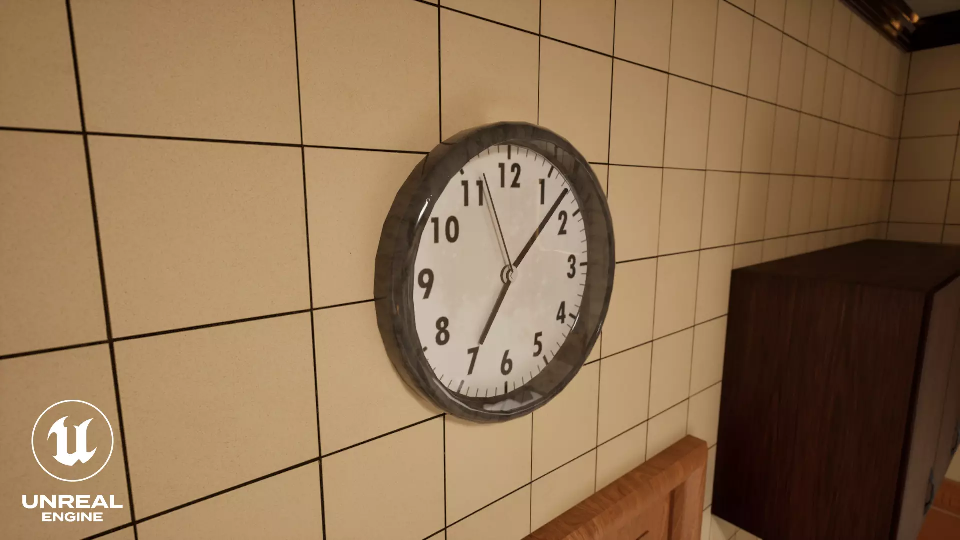 Wall Clock Low-poly 3D model_15