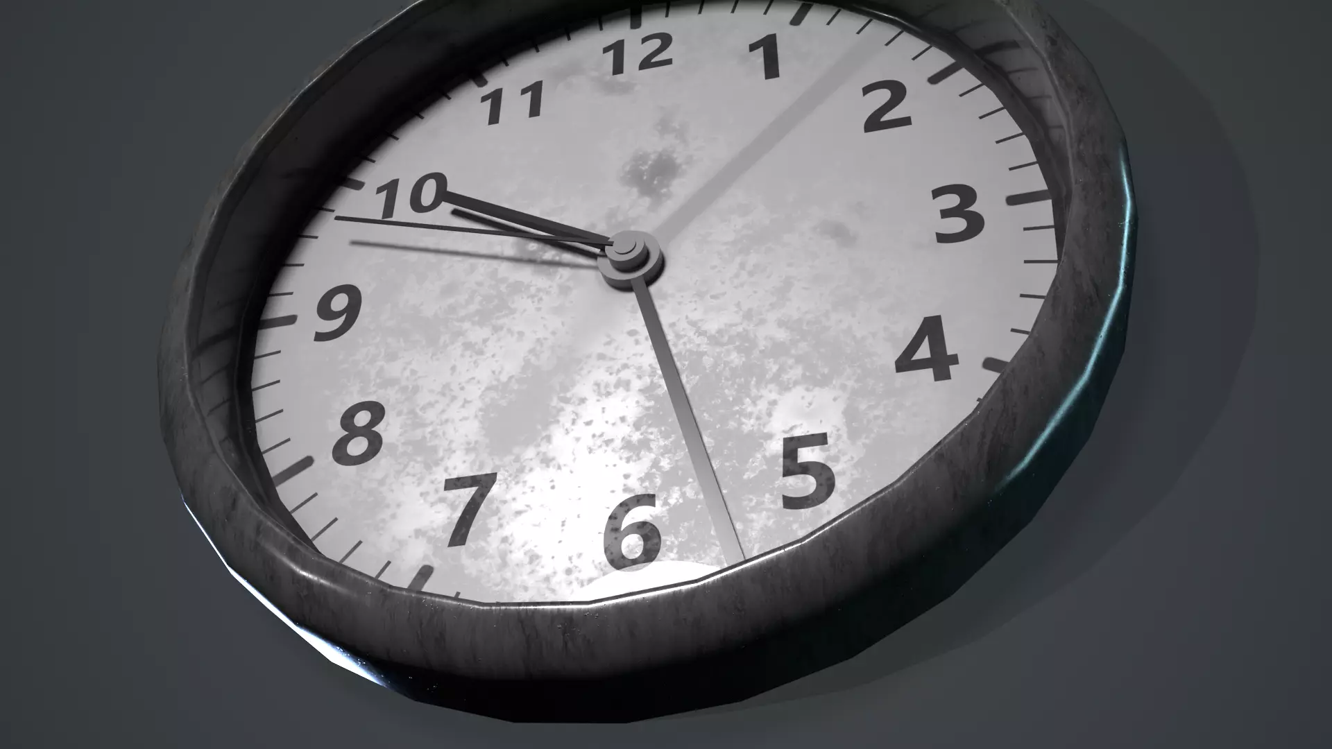Wall Clock Low-poly 3D model_7