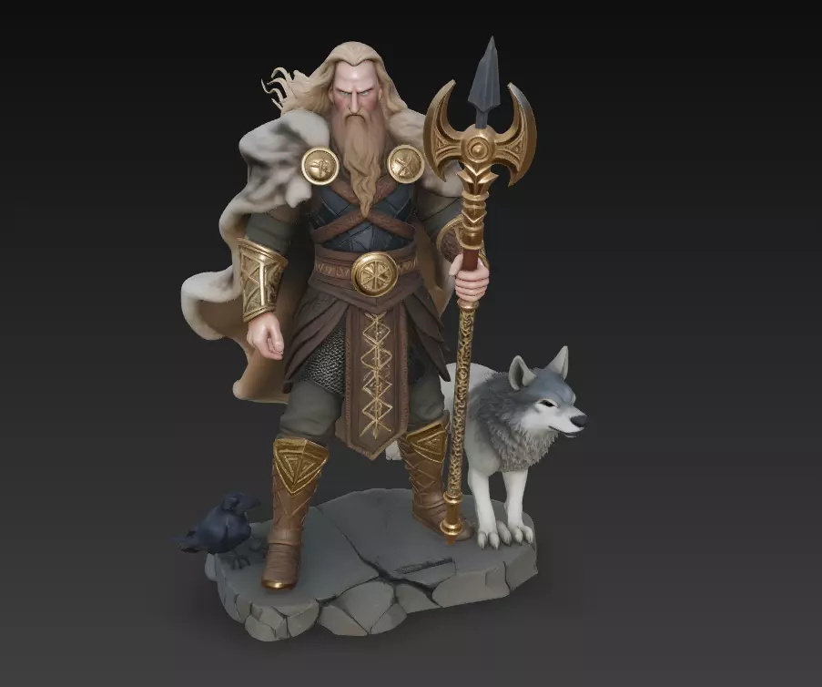 Odin - Allfather of the Norse Gods 3D Model 3D print model