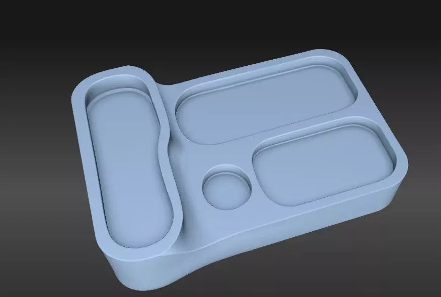 Minimalist Desk Organizer for smartphone pens and clips 3D print model_1