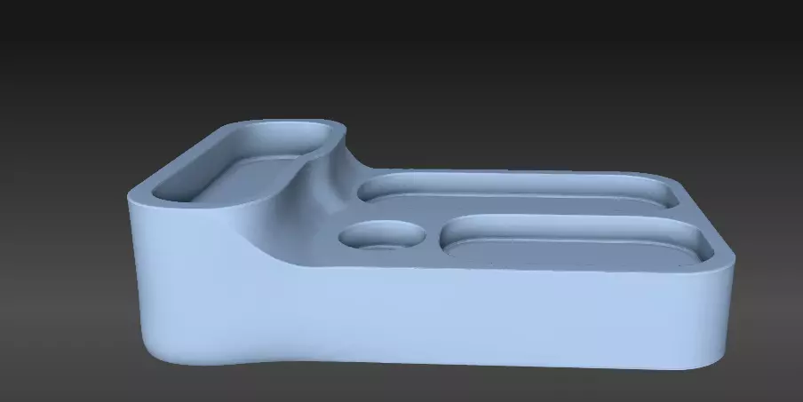 Minimalist Desk Organizer for smartphone pens and clips 3D print model_2