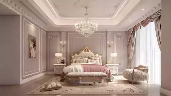 French style light luxury bedroom