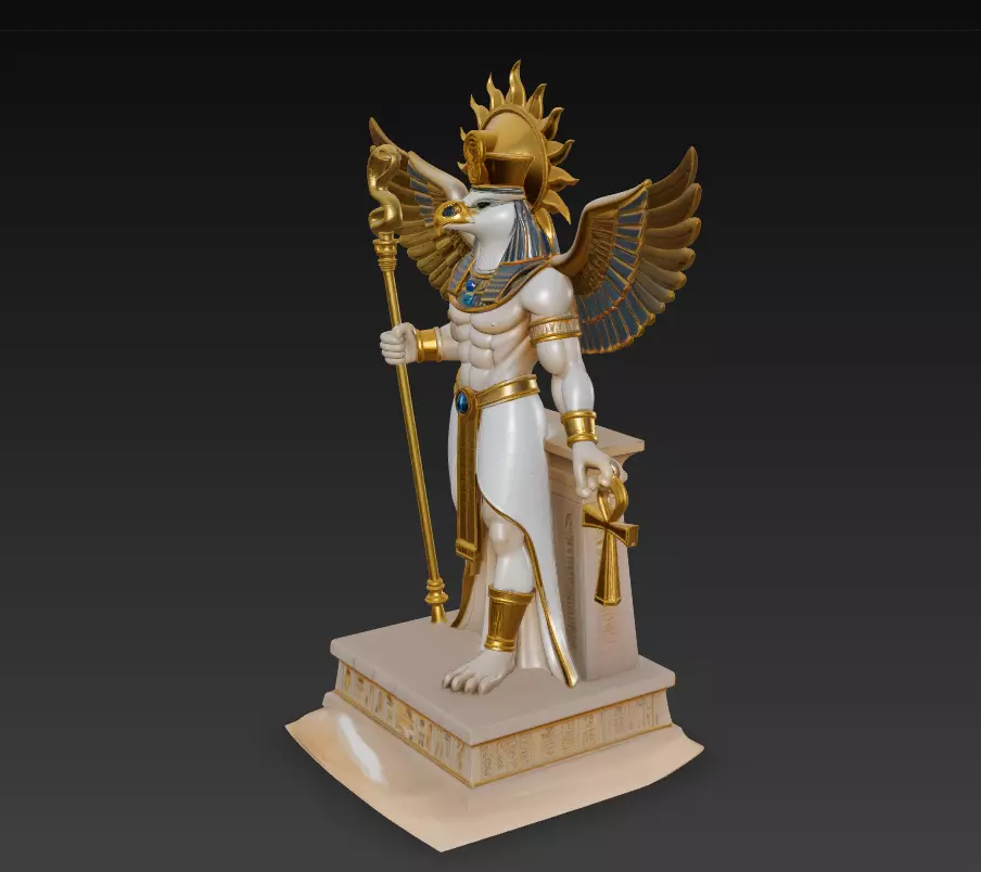 Horus - Egyptian God of the Sky 3D Model 3D print model_3