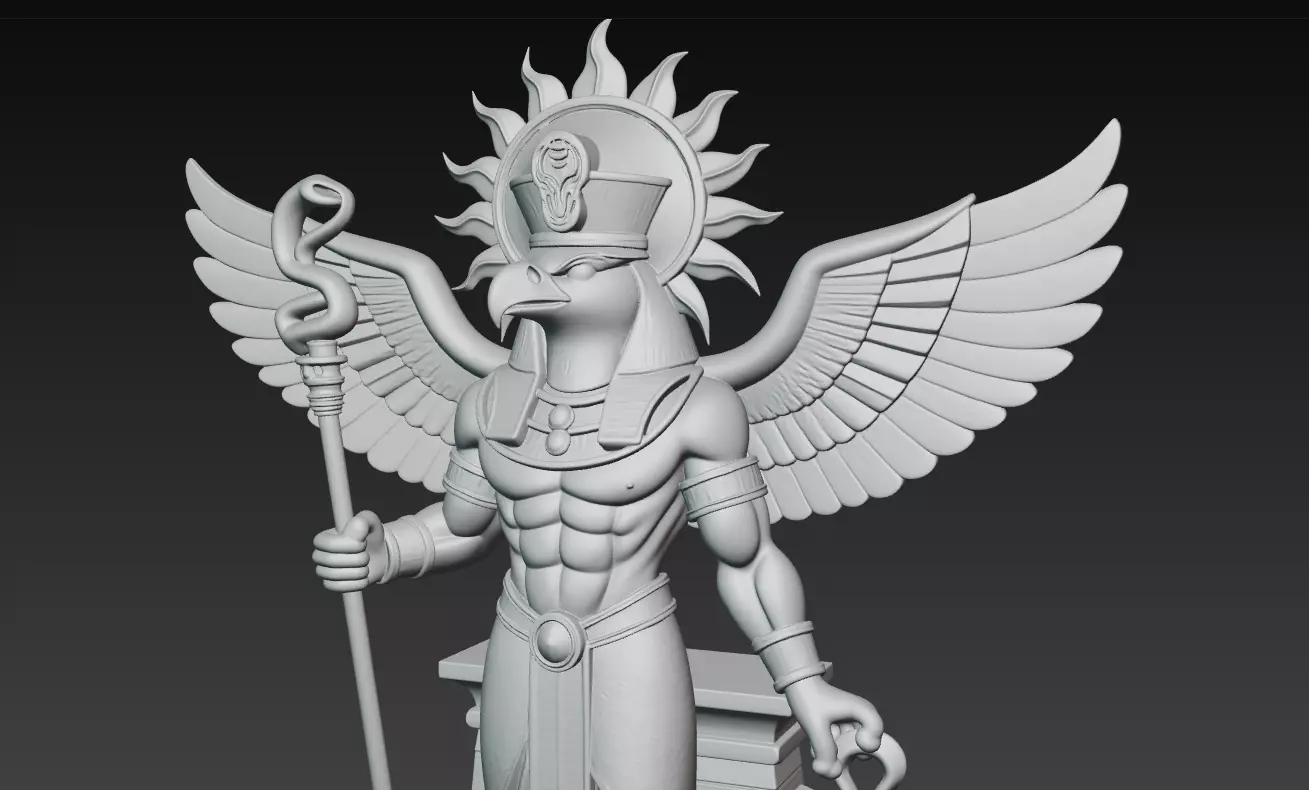 Horus - Egyptian God of the Sky 3D Model 3D print model_5
