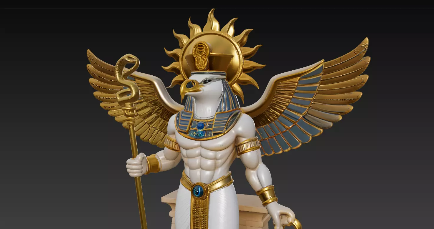 Horus - Egyptian God of the Sky 3D Model 3D print model_4